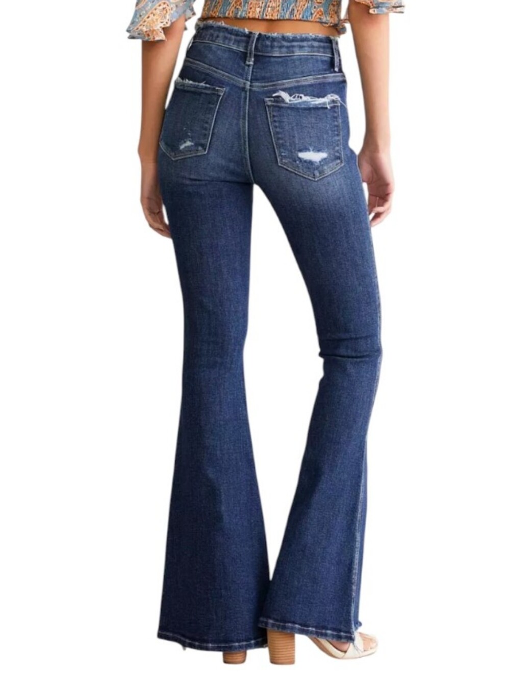 FLYING MONKEY High Rise Flare stretch jeans Style #BY4398L The Buckle 27x35.5L